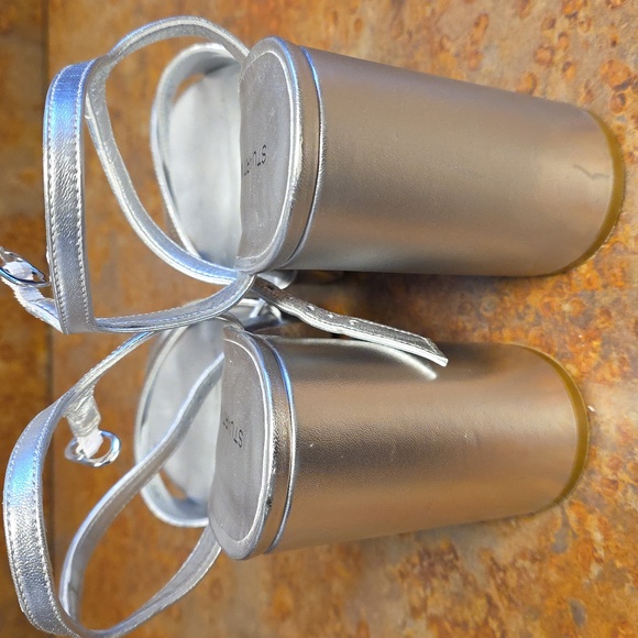 Stuart Weitzman Metallic Silver Dayna Platform Sandals/Heels - Picture 8 of 13